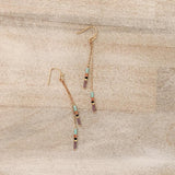 Candyce - Rose Gold Minimalist Beaded Earrings - Kurafuchi