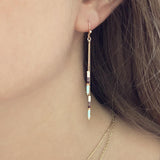 Candyce - Rose Gold Minimalist Beaded Earrings - Kurafuchi