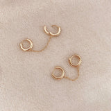 Carlena - Chained CZ Hoops - Kurafuchi