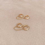 Carlena - Chained CZ Hoops - Kurafuchi