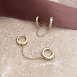Carlena - Chained CZ Hoops - Kurafuchi