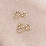 Carlena - Chained CZ Hoops - Kurafuchi