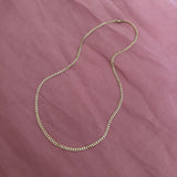 Plain chain gold necklace by Kurafuchi Jewelry.