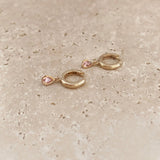 Elina - Pink CZ Hoops - Kurafuchi