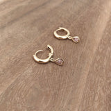 Elina - Pink CZ Hoops - Kurafuchi