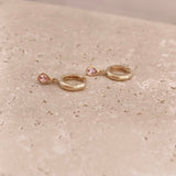 Elina - Pink CZ Hoops - Kurafuchi