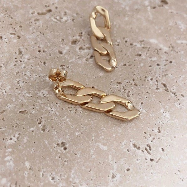 Elisha - Thick Chain Earrings - Kurafuchi