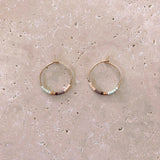 Irina - Beaded Hoop Earrings - Kurafuchi