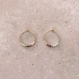 Irina - Beaded Hoop Earrings - Kurafuchi