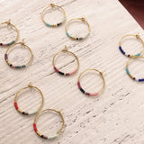 Irina - Beaded Hoop Earrings - Kurafuchi