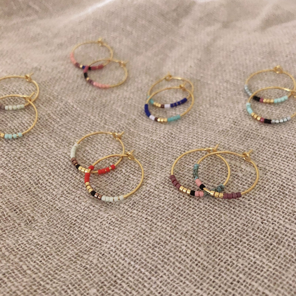 Make-Your-Own Beaded Hoop Earrings – Kroped