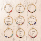 Irina - Beaded Hoop Earrings - Kurafuchi