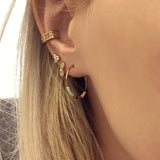 Irina - Beaded Hoop Earrings - Kurafuchi