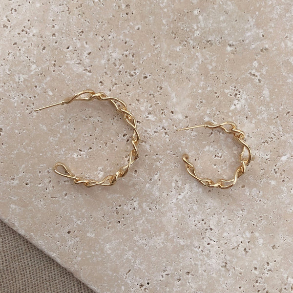 Isadora - Oval Link Hoops - Kurafuchi