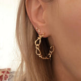 Isadora - Oval Link Hoops - Kurafuchi