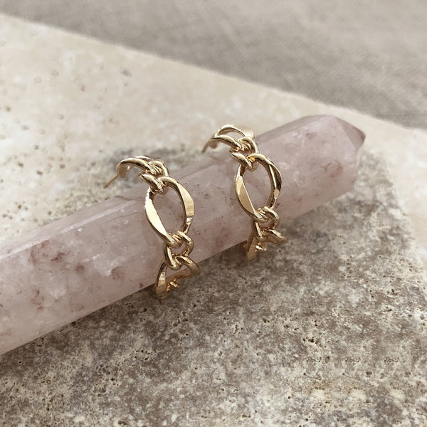 Isadora - Oval Link Hoops - Kurafuchi