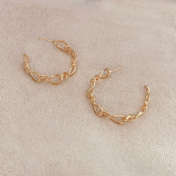 Isadora - Oval Link Hoops - Kurafuchi