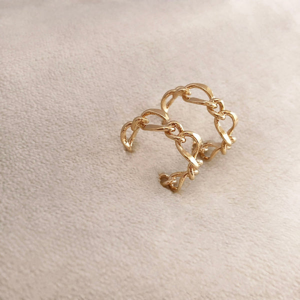 Isadora - Oval Link Hoops - Kurafuchi