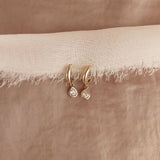 Jolana - Teardrop CZ Hoops - Kurafuchi