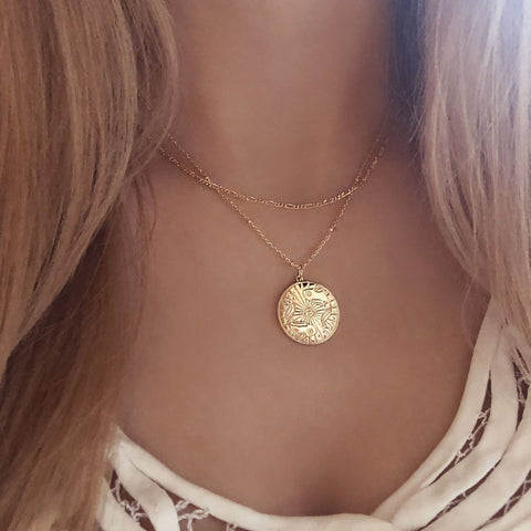 Keziah - Zodiac Medal Necklace - Kurafuchi