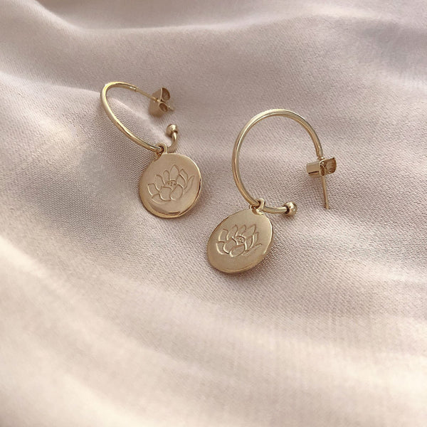 Leyna - Lotus Medal Hoops - Kurafuchi