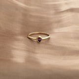 Lucinda - Purple Teardrop Ring - Kurafuchi
