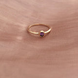 Lucinda - Purple Teardrop Ring - Kurafuchi