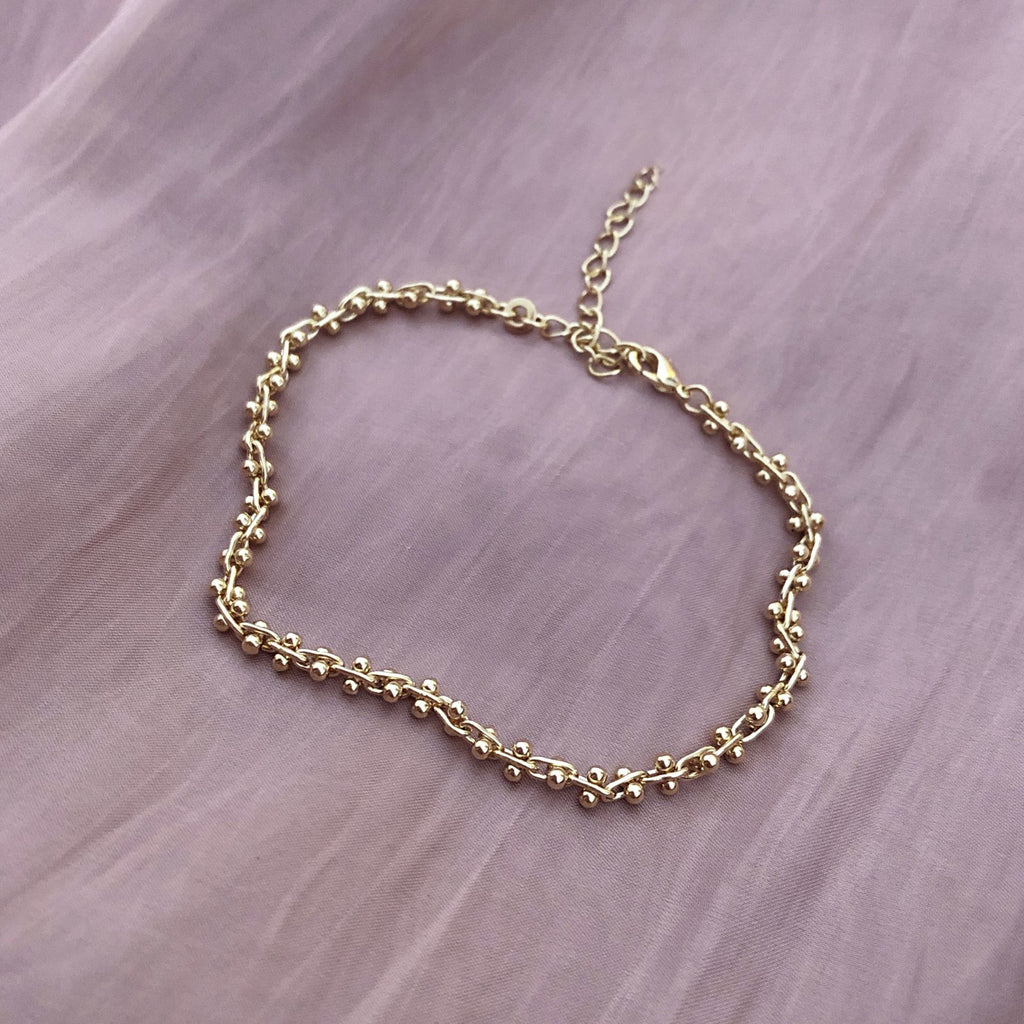 Yasmine 18K Gold Anklet - Clear/Gold – 18K Gold Plated Sterling Silver –  BaubleBar