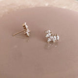 Mariska - Crown CZ Studs - Kurafuchi