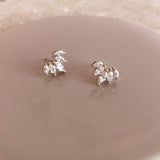 Mariska - Crown CZ Studs - Kurafuchi