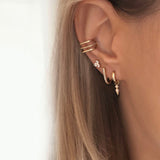 Miranda - Curved Bar Earrings - Kurafuchi