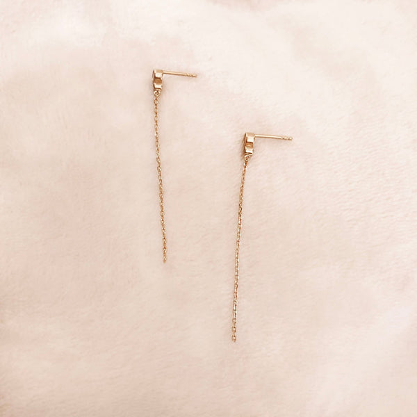 Olympia - CZ Chain Earrings - Kurafuchi