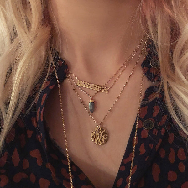 Penelope - Hammered Disc Necklace - Kurafuchi