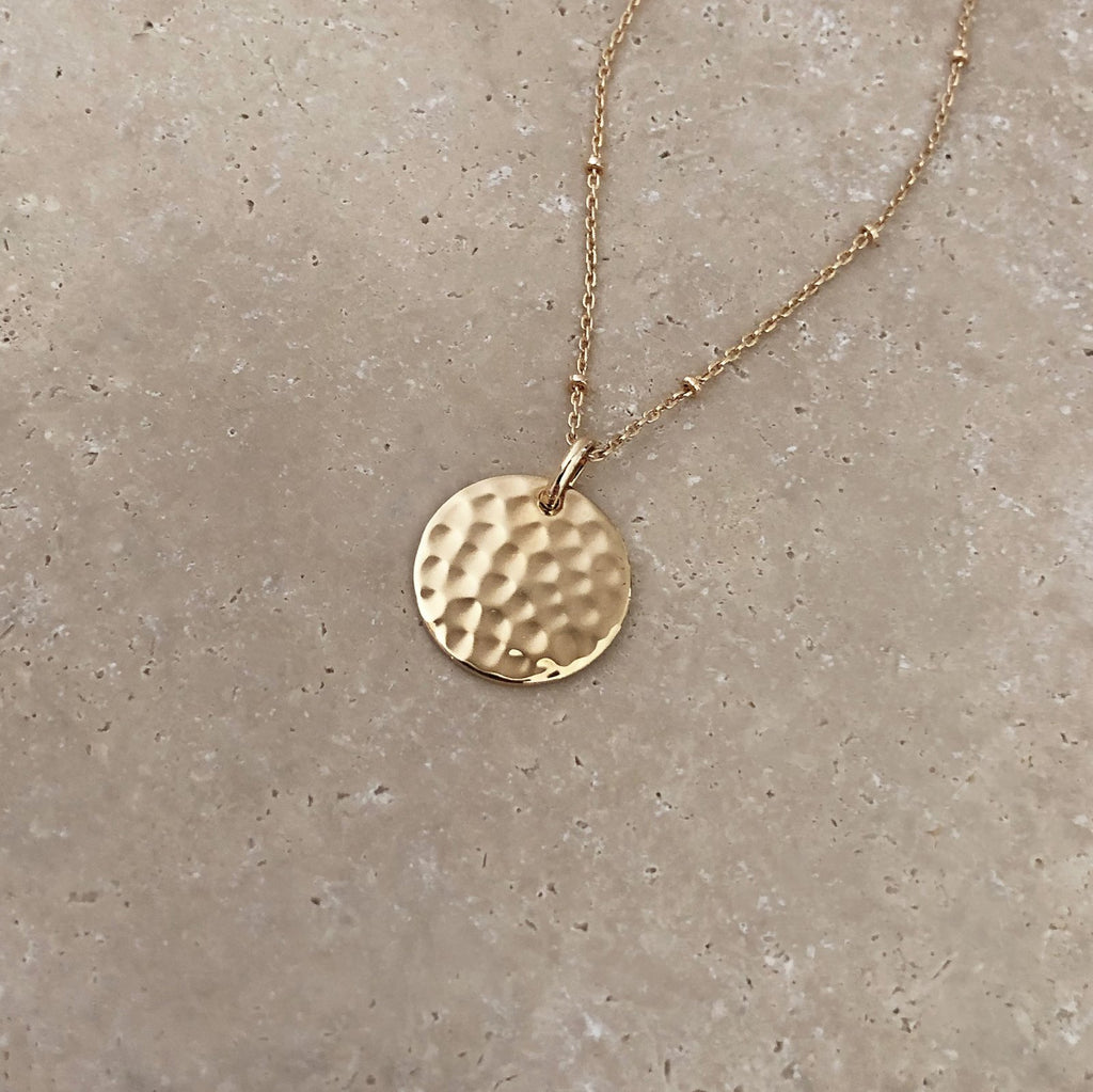 HAMMERED DISC NECKLACE | JC MARTIN JEWELERS