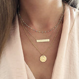 Penelope - Hammered Disc Necklace - Kurafuchi