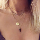 Penelope - Hammered Disc Necklace - Kurafuchi