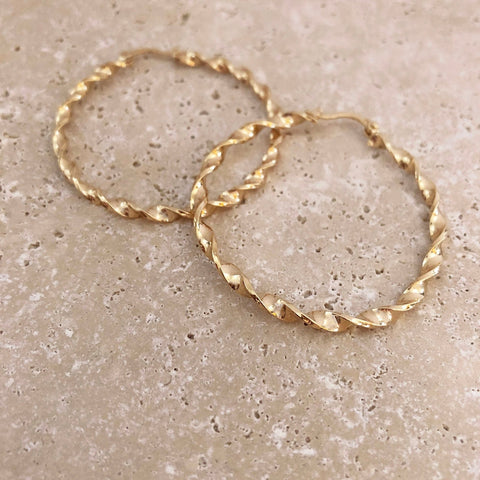 Shantel - Large Twisted Hoops - Kurafuchi