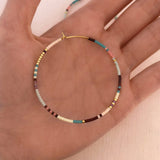 Sorina - Large Beaded Hoops - Kurafuchi