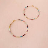 Sorina - Large Beaded Hoops - Kurafuchi