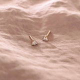 Suri - Mini CZ Heart Studs - Kurafuchi