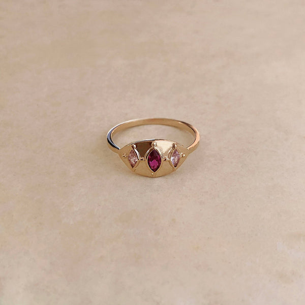 Twyla - Fuchsia CZ Ring - Kurafuchi