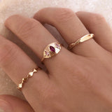 Twyla - Fuchsia CZ Ring - Kurafuchi