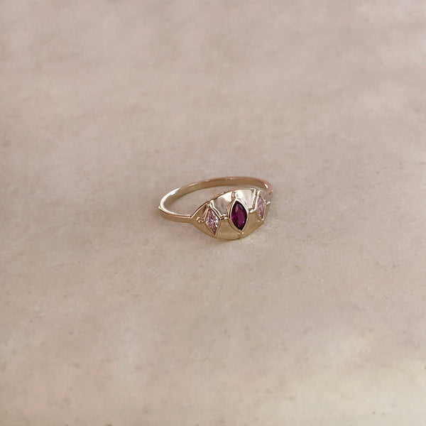 Twyla - Fuchsia CZ Ring - Kurafuchi