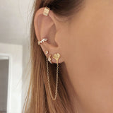 Yuka - Ginkgo Chain Earrings - Kurafuchi