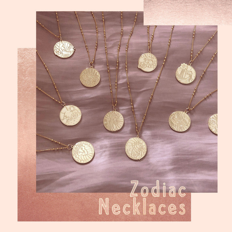 zodiac medal necklaces